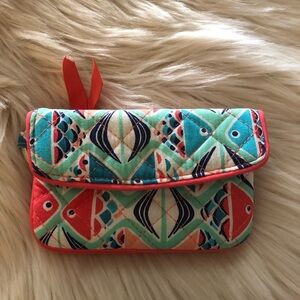 Colorful Quilted card wallet Vera Bradley fish pattern